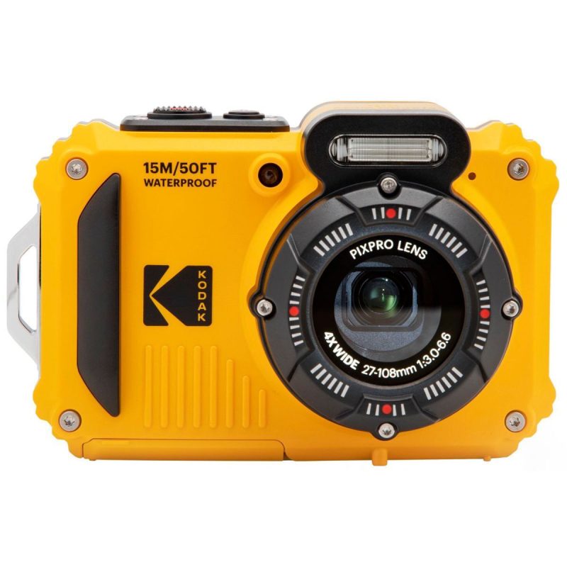 Kodak Digital Compact Camera PixPro Waterproof WPZ2 Yellow 16MP 4x Zoom 2.7″