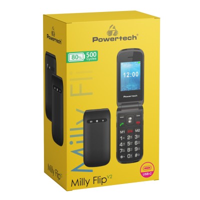 POWERTECH κινητό τηλέφωνο Milly Flip V2, 2.4