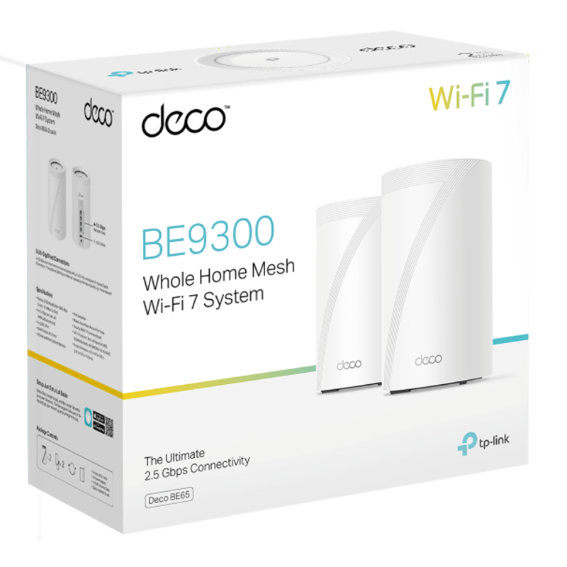 TP-LINK Deco BE65 Σύστημα Mesh Wi-Fi 7 2-pack