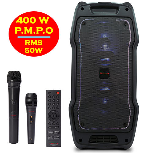 AIWA PORTABLE KARAOKE SPEAKER PARTY LIGHT RMS 50W ‘THE STORM’ REFURBISHED
