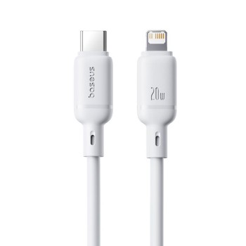BASEUS Cable USB-C - Lightning, 1m, 20W, Silky Series /white/ - P10377700213-00