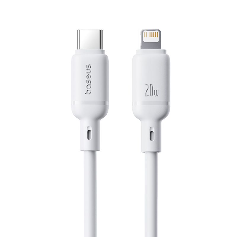 BASEUS Cable USB-C - Lightning, 1m, 20W, Silky Series /white/ - P10377700213-00