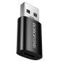 Borofone BV26B Αντάπτορας USB-C σε USB-A USB3.0 Υποστηρίζει Γρήγορη Φόρτιση Μαύρος