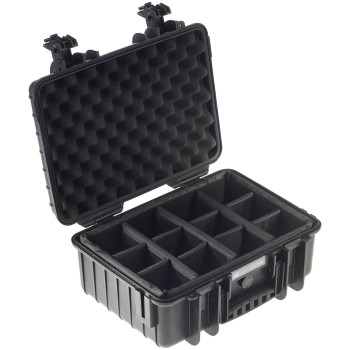B&W Outdoor Case Type 4000 black with padded devider set
