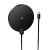 Hoco CW62 Ασύρματος Φορτιστής Peak PD15W Ultra-thin με Ψηφιακή Ένδειξη Φόρτισης 1.2m Μαύρος