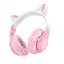 Hoco W42 Wireless Ακουστικά Stereo Cat Ears 400mAh Micro SD και AUX Cherry Blossom
