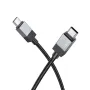Hoco X110 Καλώδιο Honorific USB-C σε USB-C 60W Braided Μαύρο 1m