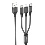 HOCO X76 Cable 3-in-1 - USB-A, 1м, 18W, 2.0A, Super charging
