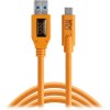 Tether Tools TetherPro USB Type-C Male to USB 3.0 Type-A Male Cable (CUC3215 - 15', Orange)