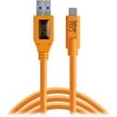 Tether Tools TetherPro USB Type-C Male to USB 3.0 Type-A Male Cable (CUC3215 - 15', Orange)
