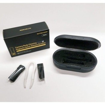 Nitecore Camera Body Cleaning Magnetic Quick Release Brushes Black