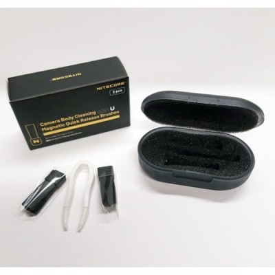Nitecore Camera Body Cleaning Magnetic Quick Release Brushes Black