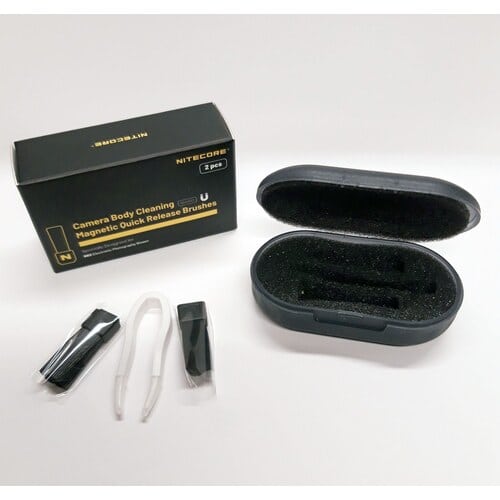 Nitecore Camera Body Cleaning Magnetic Quick Release Brushes Black