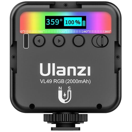Ulanzi VL49 RGB Mini Pocket Video LED Light Black
