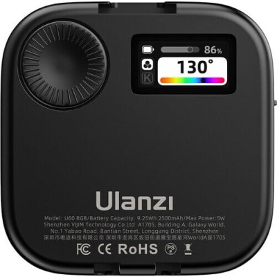 Ulanzi U60 RGB Pocket light with U-mount Black