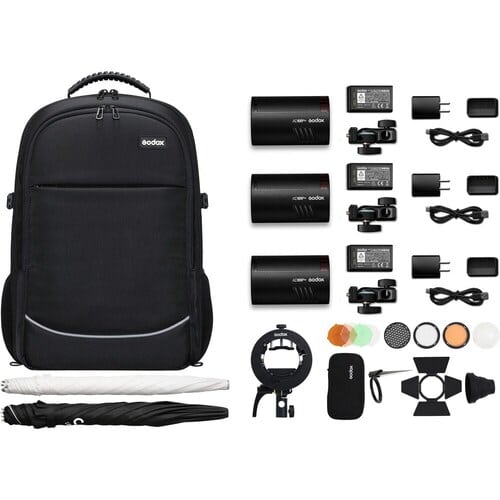 Godox AD100Pro-K3 – AD100Pro TTL Pocket Flash 100ws 3-Light Kit
