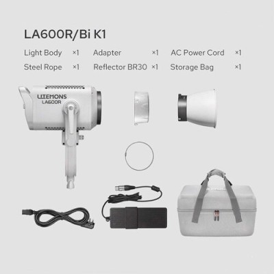 Godox Litemons LA600Bi K1 – 600W COB LED Light Bi-Color (2800-6500K) Bowens Mount + τσάντα μεταφοράς