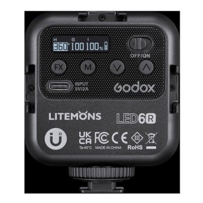 Godox LED6R – Litemons RGB mini-LED Light (RGB & 3200-6500K)