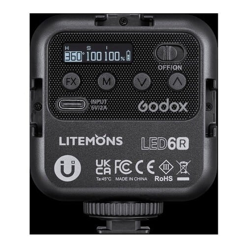 Godox LED6R – Litemons RGB mini-LED Light (RGB & 3200-6500K)