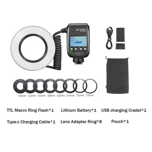 Godox MF-R76C – TTL Macro Ring Flash για μηχανές Canon