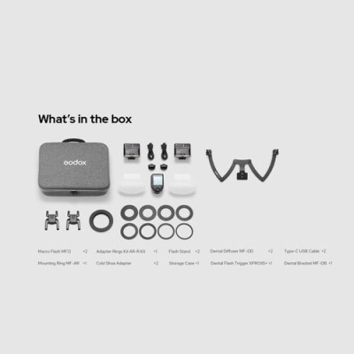 Godox MF12-DK2 – Οδοντιατρικό Macro Flash 2-Light Kit με Dental Bracket για Sony Μηχανές
