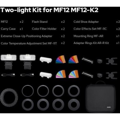 Godox MF12-K2 TTL Macro Flash 2-Light Kit