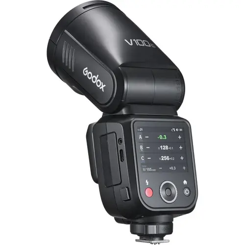 Godox V 100 N – Round Head TTL Flash για Nikon μηχανές με μπαταρία λιθίου