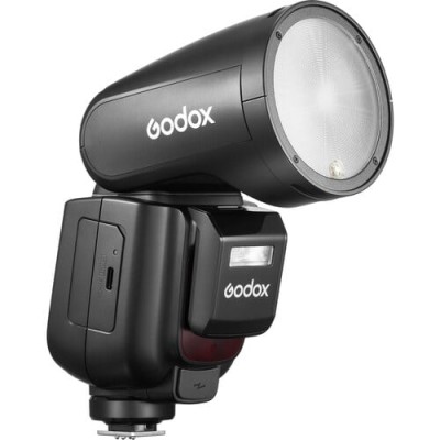 Godox V1-Pro C – Round Head TTL Flash για Canon μηχανές με μπαταρία λιθίου + Godox AK-R1 Flash Kit