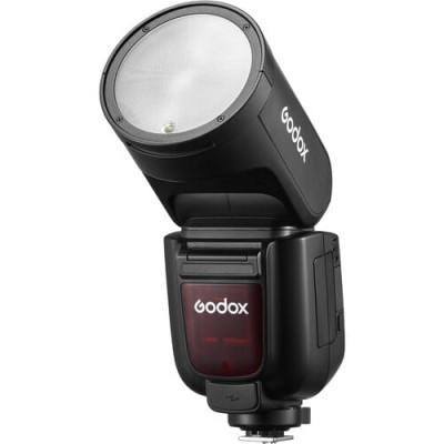 Godox V1-Pro N – Round Head TTL Flash για Nikon μηχανές με μπαταρία λιθίου + Godox AK-R1 Flash Kit