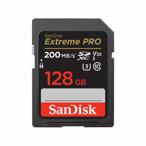 SanDisk Extreme Pro SDXC Card 128GB - 200MB/s V30 UHS-I U3