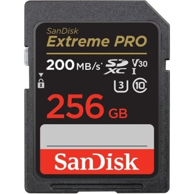 SanDisk Extreme Pro SDXC Card 256GB - 200MB/s V30 UHS-I U3