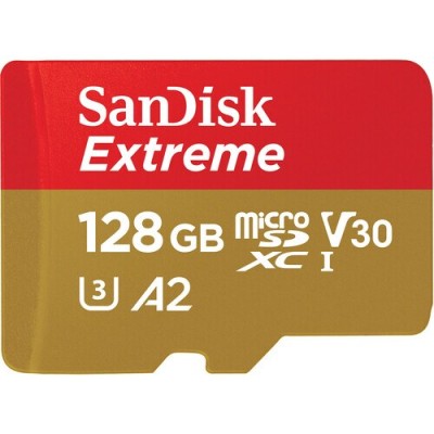 SanDisk microSDXC V30 A2 128GB Extreme 190MB/s V30 UHS-I U3