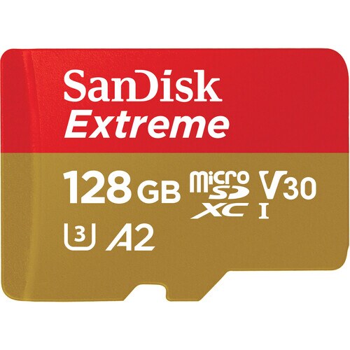 SanDisk microSDXC V30 A2 128GB Extreme 190MB/s V30 UHS-I U3