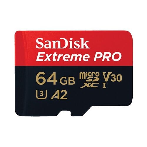 SanDisk Extreme Pro microSD 64B+SD Adpt 200MB/s A2 V30 UHS-I U3