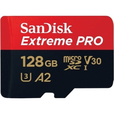 SanDisk Extreme Pro microSD 128GB+SD Adpt 200MB/s A2 V30 UHS-I U3