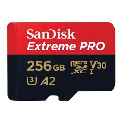 SanDisk Extreme Pro microSD 256GB+SD Adpt 200MB/s A2 V30 UHS-I U3