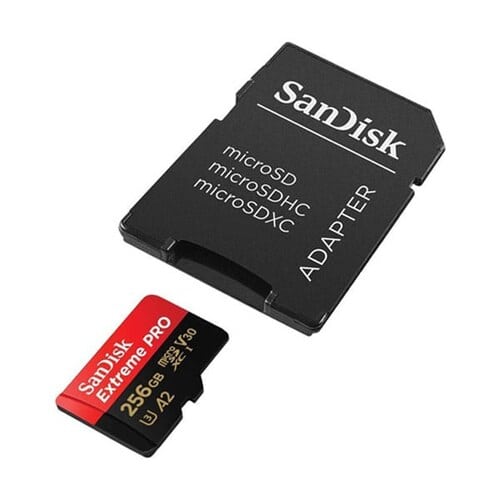 SanDisk Extreme Pro microSD 256GB+SD Adpt 200MB/s A2 V30 UHS-I U3