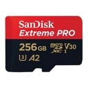 SanDisk Extreme Pro microSD 256GB+SD Adpt 200MB/s A2 V30 UHS-I U3