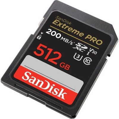 SanDisk Extreme Pro SDXC Card 512GB - 200MB/s V30 UHS-I U3