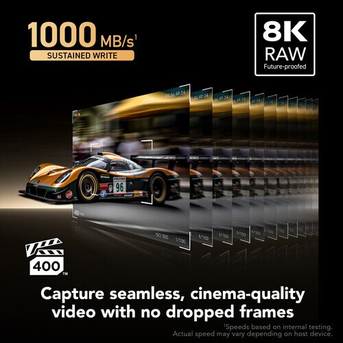 Lexar 512GB Professional GOLD CFexpress 4.0 Type A Memory Card