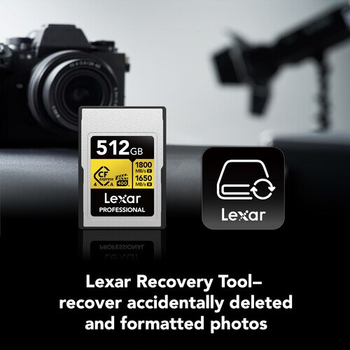 Lexar 512GB Professional GOLD CFexpress 4.0 Type A Memory Card