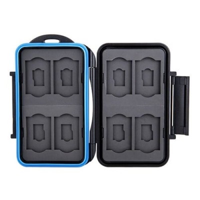 JJC MC-ST16 Water Resistant Memory Card Case (Fits 8 x SD + 8 x Micro SD Cards)
