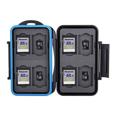 JJC MC-ST16 Water Resistant Memory Card Case (Fits 8 x SD + 8 x Micro SD Cards)