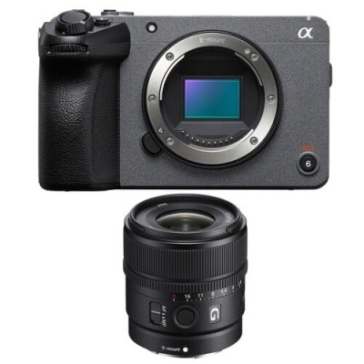 Sony FX30 APS-C Cinema Camera & Sony Lens SEL E 15mm f/1.4 G