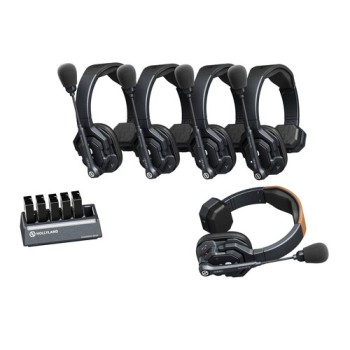 Hollyland Solidcom SE 5S – 5πλό Full-Duplex σύστημα Intercom με ENC (Global Version 2.4 GHz)