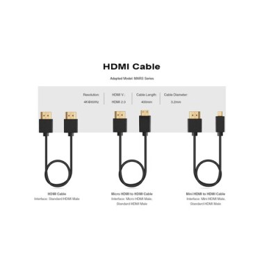 Hollyland F2MICRO – Καλώδιο 40cm Full HDMI to MICRO HDMI (Version 2.0)