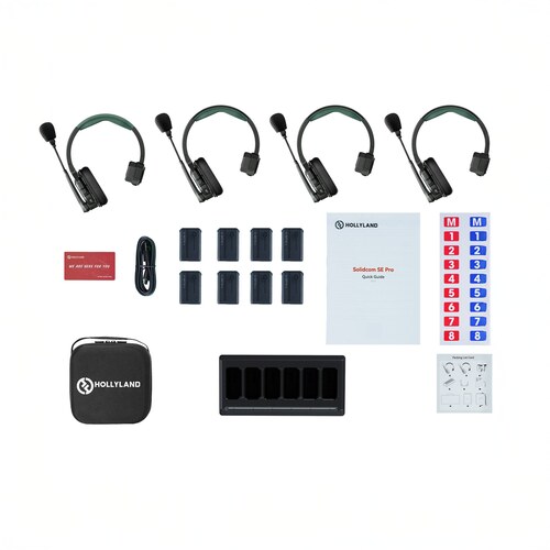 Hollyland Solidcom SE Pro 4S - 4πλό Full-Duplex 1.9 GHz σύστημα Intercom με ENC