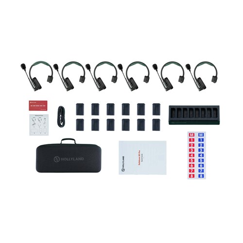 Hollyland Solidcom SE Pro 6S - 6πλό Full-Duplex 1.9 GHz σύστημα Intercom με ENC