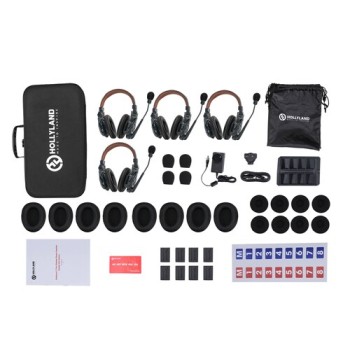 Hollyland Solidcom C1 Pro-4SDH – 4πλό σύστημα ασύρματων ακουστικών ενδοεπικοινωνίας Full-duplex (Double-Ear Version)