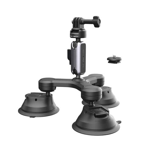 PGYTECH CapLock Τριπλή Βάση Στήριξης με Βεντούζα για Action Camera